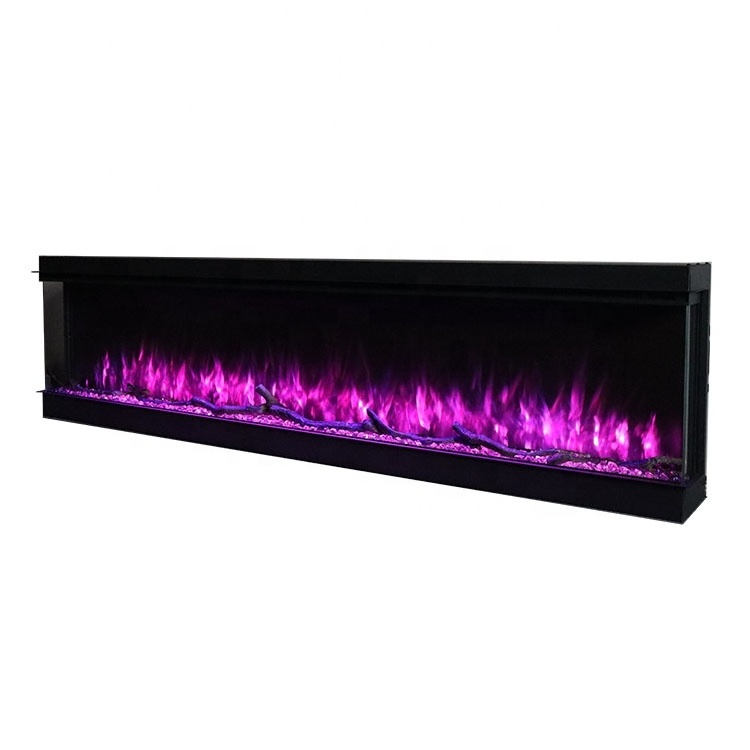 40 50 60 70 80 90 100 Inch Modern 3D Wall Fire place LED Decor Flame Insert 100 inch Electric Artificial Fireplaces