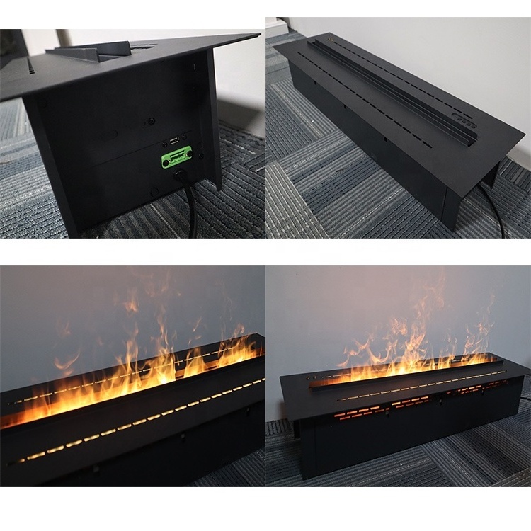 Wi-Fi Water Fire Vapor Electric Fireplace Insert 7 LED Flame  Colors  3D Vapor Fire Steam Fireplace 500mm 1000mm 1500mm 2000 mm