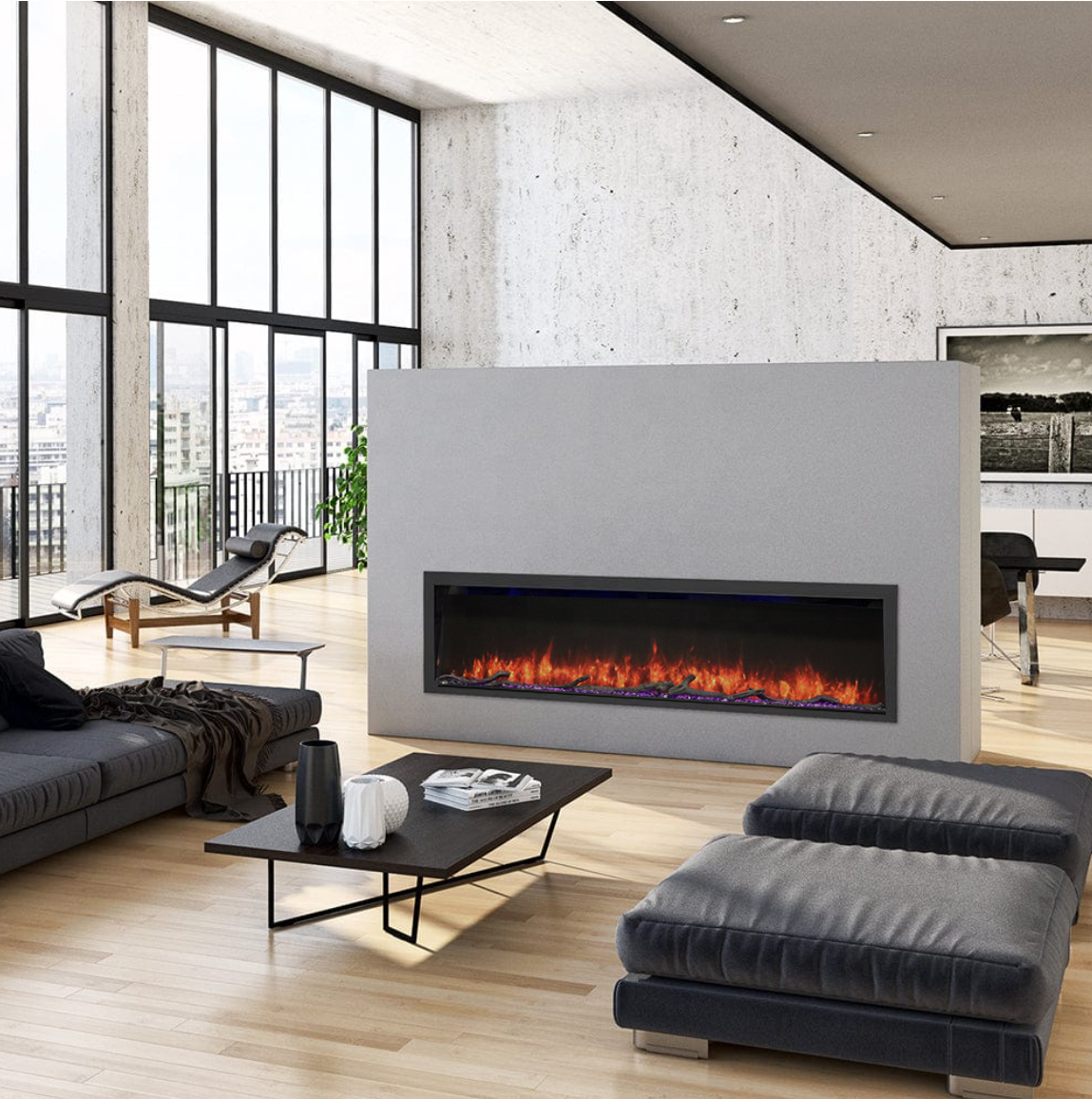 Competitive Price 60 Inch Linear Electric Fireplace Small Built In Electric Fireplace