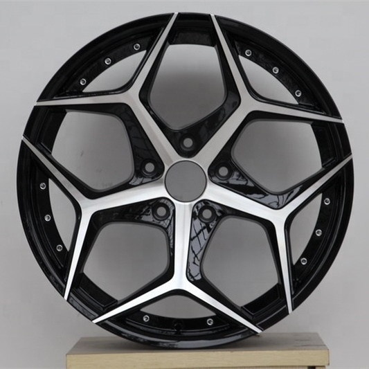 Yellow Black Gold Machined Face  20 22 Inch Passenger Car Alloy Wheel Rims 5*100/105/108/110/112/114.3/120/120.65/127/130