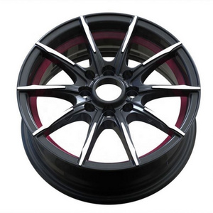 Gloss Black 4 Holes 5 Lugs Mag Alloy 15 16 17 18 Inch Car 4x100 Rines 4*100 5 x 114.3 Concave Wheels Rims 5x114.3