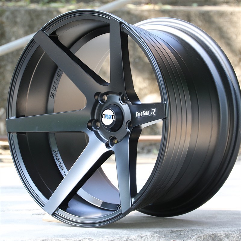 Flrocky CHEN 17 18 inch High Quality Passenger Car Wheels Deep Dish Rims Concave Matte Black Aluminum Alloy Wheels