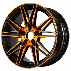 Orange Black MF Passenger Car Alloy Wheel Rims 17 18 Inch 4/5/8*100/105/108/110/112/114.35/120 Full Size High Quality SH