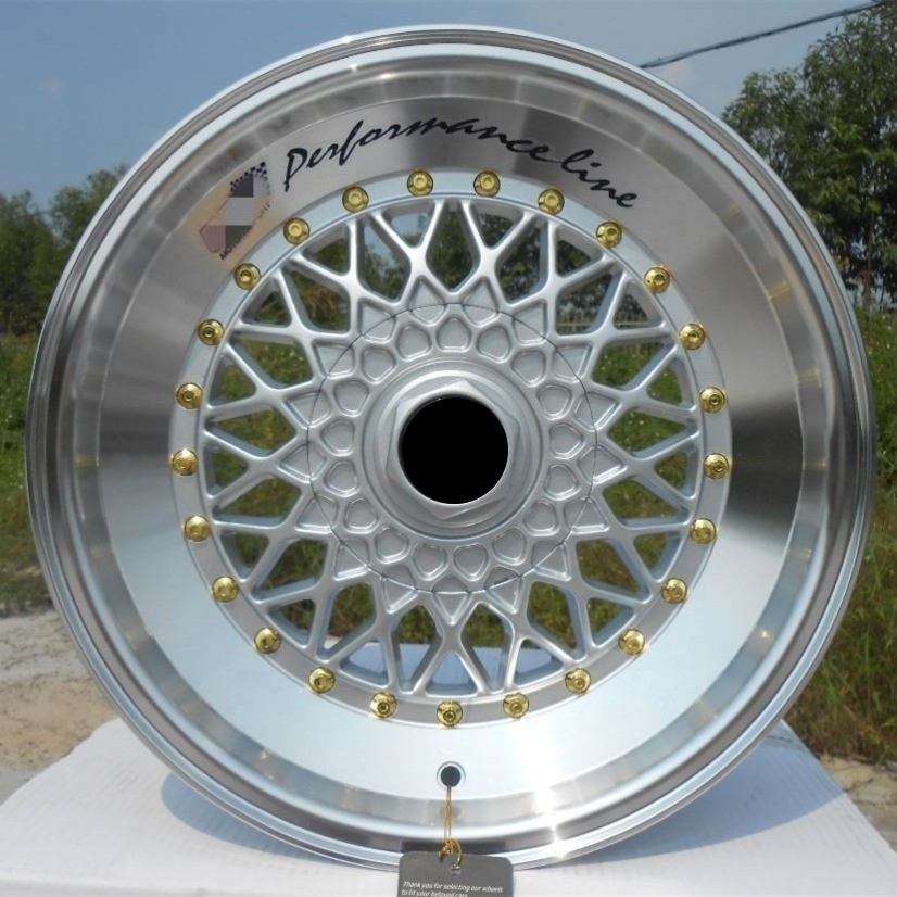 Premium Deep Dish China Wholesale 15 16 17 Inch Passenger Car Alloy Wheel Rims  4*114.3 4*100 5*114.3 5*100 Mesh Design SH