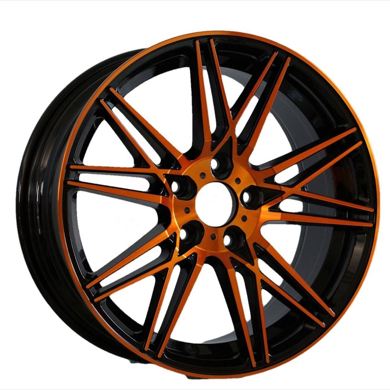 Orange Black MF Passenger Car Alloy Wheel Rims 17 18 Inch 4/5/8*100/105/108/110/112/114.35/120 Full Size High Quality SH