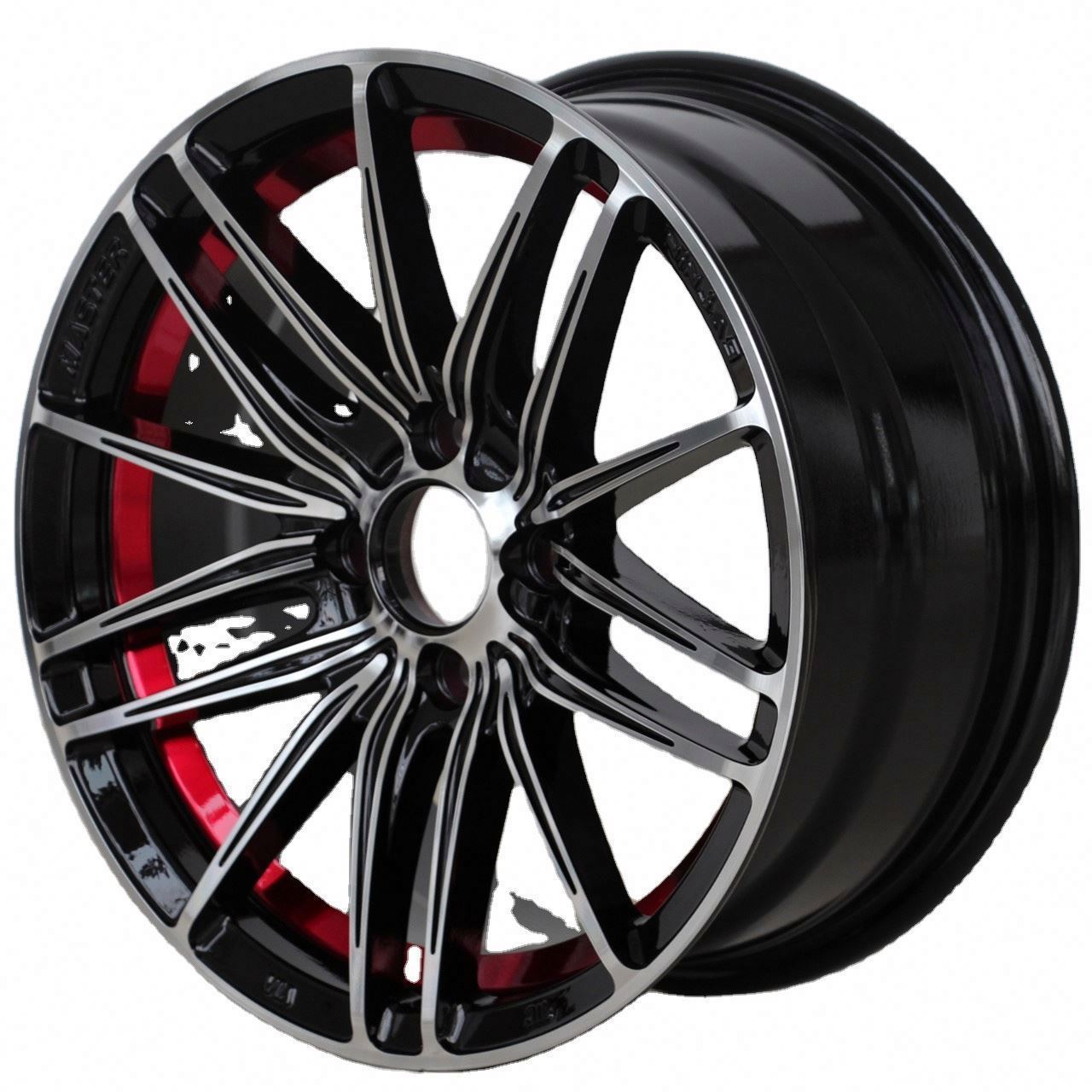 Flrocky 15 17 Inch 4 5 Lugs Alloy Wheel Rims 4*100 5*114.3 For Master Ninja 9 Black Silver Machined Face Jerry Huang