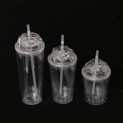 Wholesale low price 12oz 16oz 22oz transparent Plastic acrylic Tumbler clear tumbler cups coffee mug with lids and straw