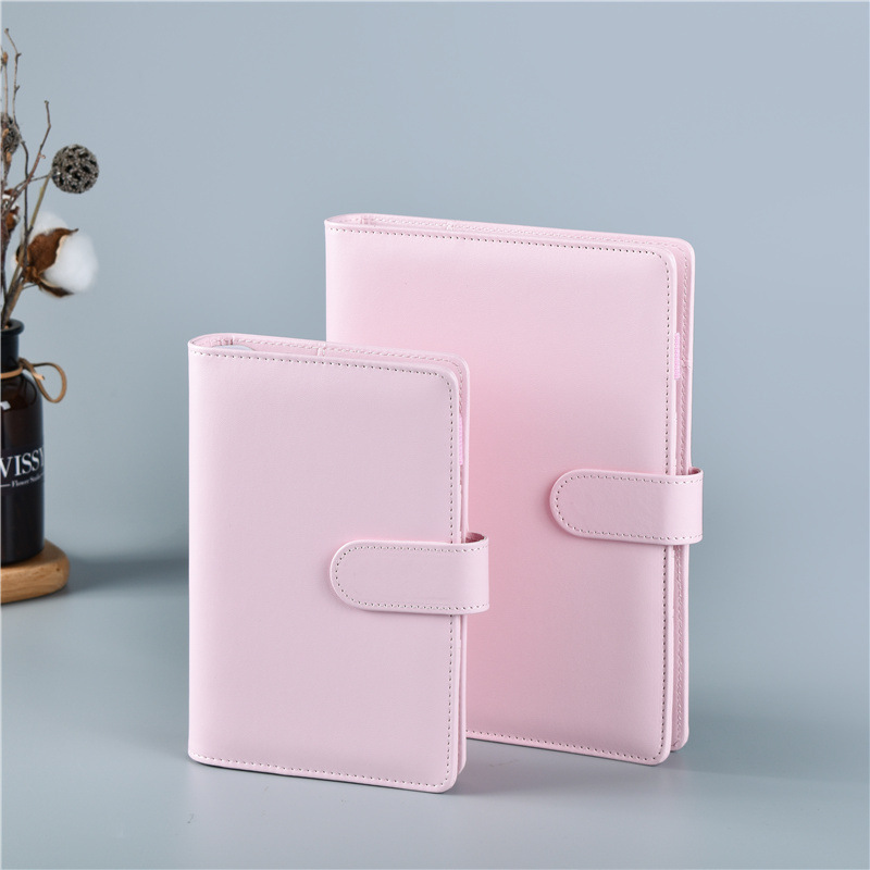 Hot selling 6 Ring Spiral Work Agenda Journal Binder Business Notebook Mini Type 2021 Calendar PU Leather Cover A5 A6 Binder