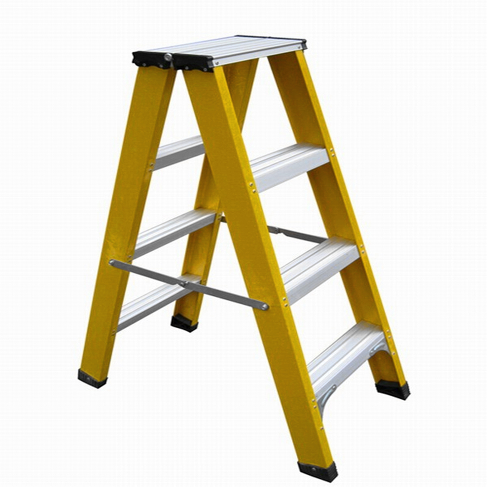 Manufacturer Custom Size Fiberglass Platform Ladder High Strength Double Sided FRP Ladder