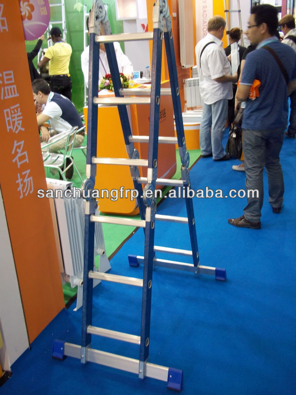 Fiberglass  plastic  Combination Step Extension Ladder Folding Work Platform Ladder