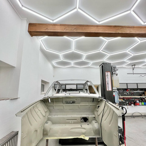 Exhibition Hall Auto Showroom Diy Assembly Hexagon Lighting For Car Shop And Garage Honeycomb Lights