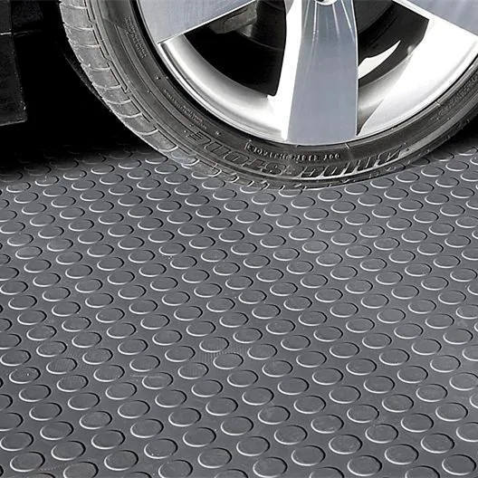 Interlocking Car Garage Floor Flooring Tile Pp Modern Indoor Workshop PVC Flexible Raised Coin Pattern Gray SPC Flooring 5 Years