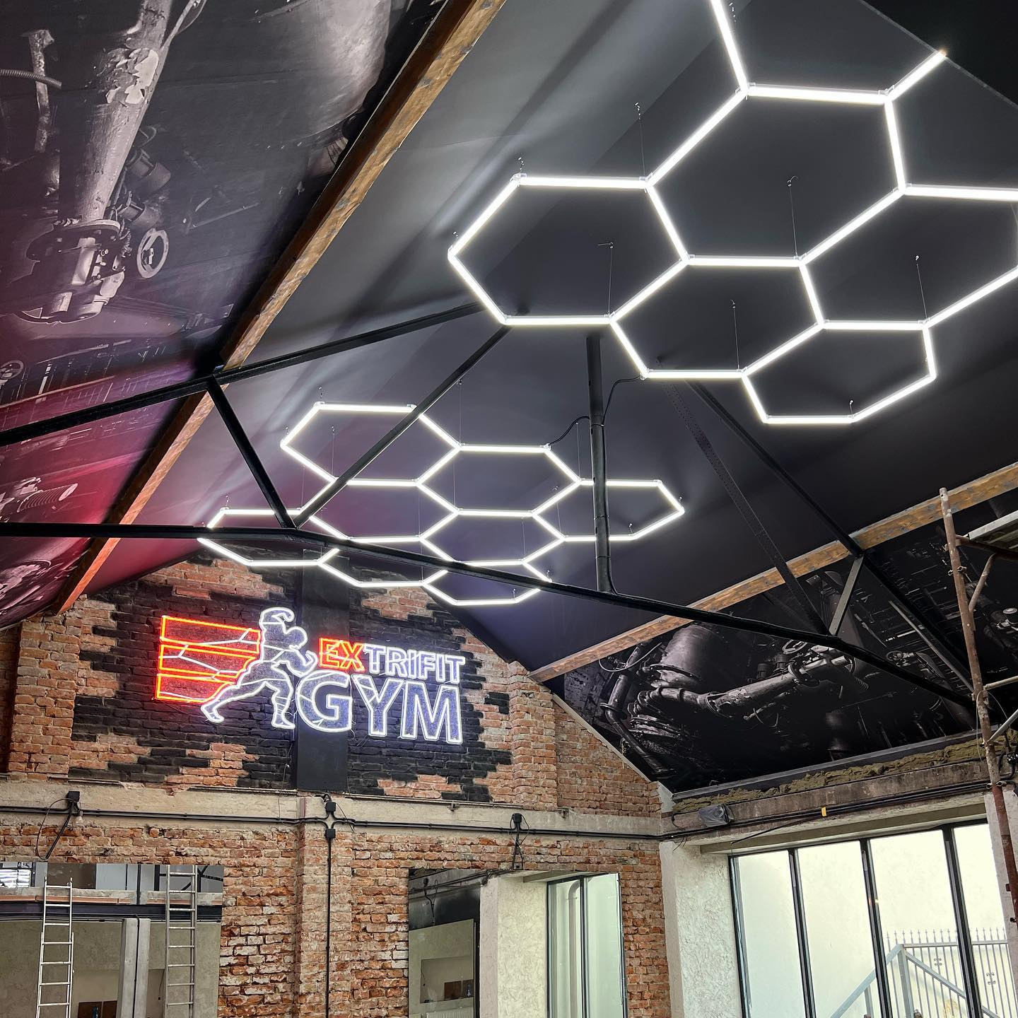 White Connection Car Showroom Lamp Honey Comb Workshop Light Wholesale High Lumen Seamless LED AC 90 Rohs Sino Star Hexagon Led