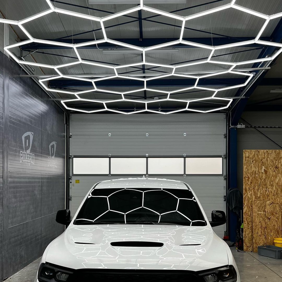 Auto Beauty Repair Light Manufacturers Selling Hexagon Ceiling Car Detailing Restaurant LED White AC 90 Car Shop Paninoteca Rohs