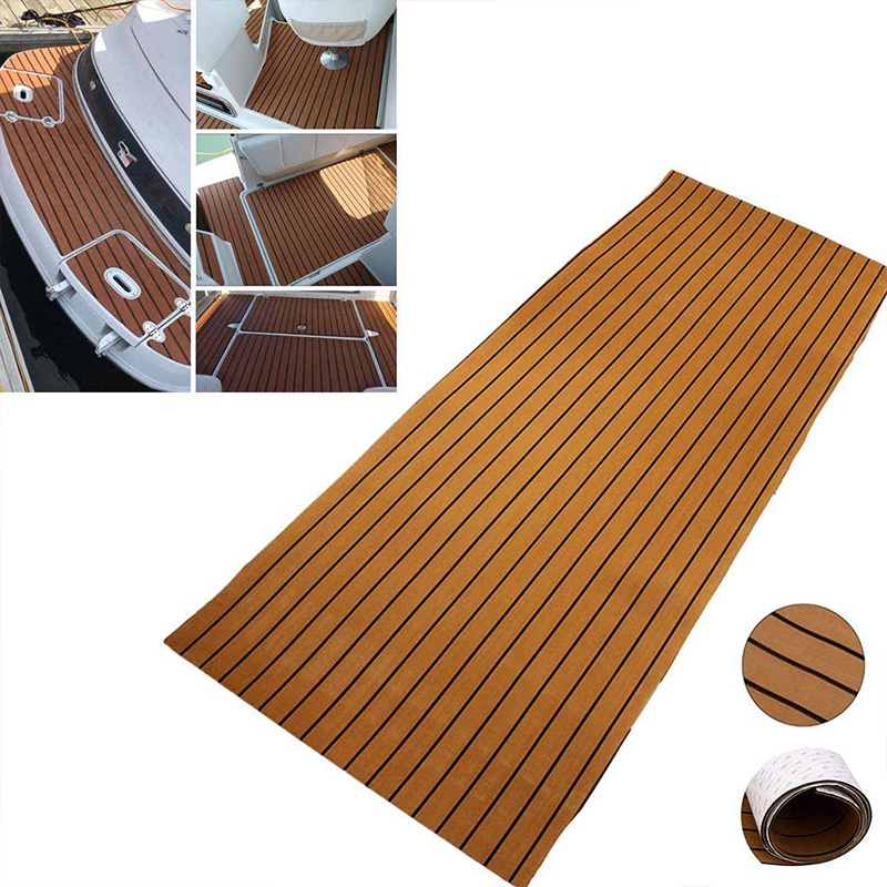 Woven Vinyl Wood Interior Sheet Yachts Mats Synthetic Pvc Eva Grade Fakee Teak Decking Marine Custom Boat Flooring