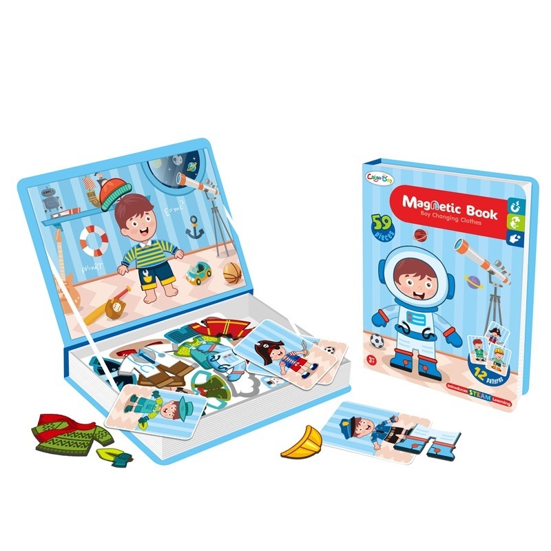 DIY Clothing Match game Girl Dress Up Early Learning Toy  Magnetic Puzzle