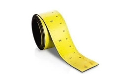 Flexible rubber magnetic ruler with a scale in centimeters and inches