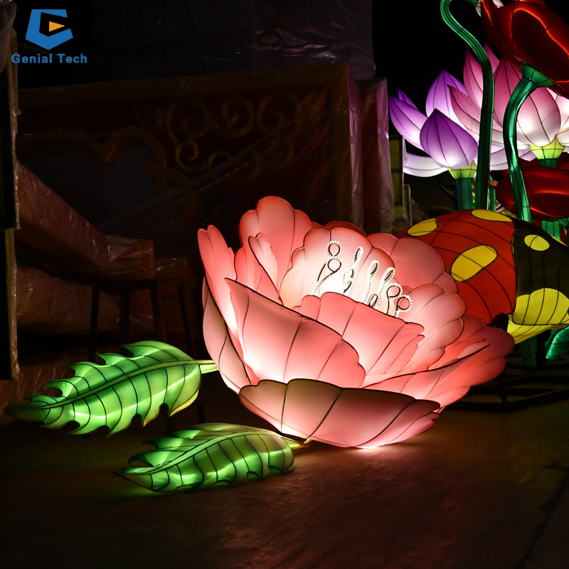 GTCC19 Mid-autumn led lighting lantern decoration festival lotus flowers lantern for park