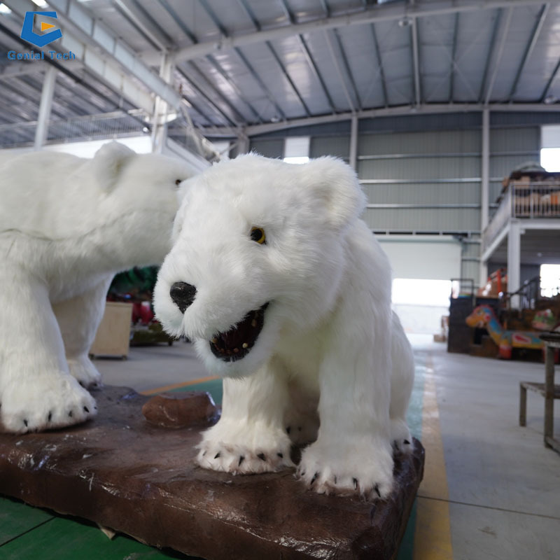 CCAA78 Life siez robotic animatronic polar bear animal model for park exhibition