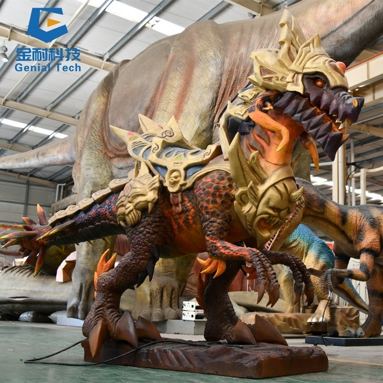 Theme Park Show Realistic Ancient Chinese Unicorn Animatronic Kylin Simulation Model