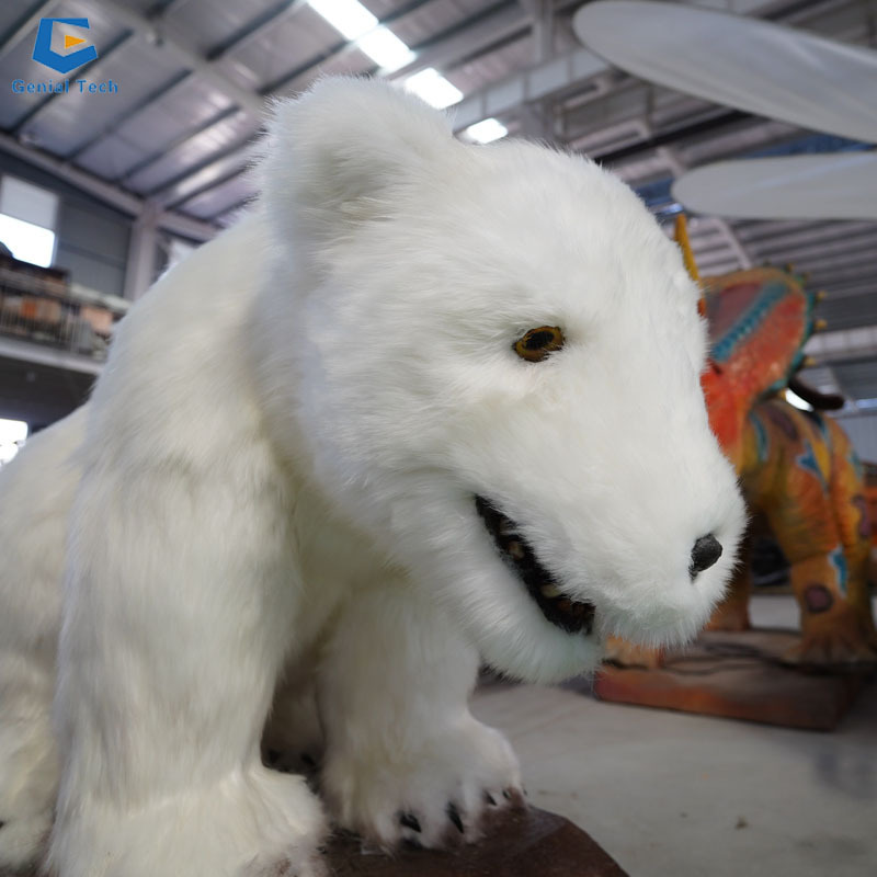 CCAA78 Life siez robotic animatronic polar bear animal model for park exhibition