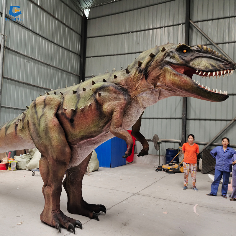 CCDC17 Realistic dinosaur costume walking 8m Carcharodontosaurus dinosaur costume for kids