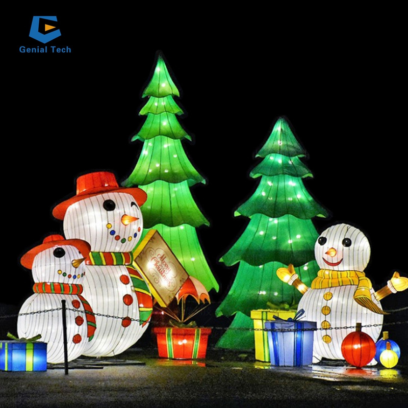 SG-SD-RT04 Outdoor christmas tree lantern Chinese Silk lantern festival christmas decorations for events