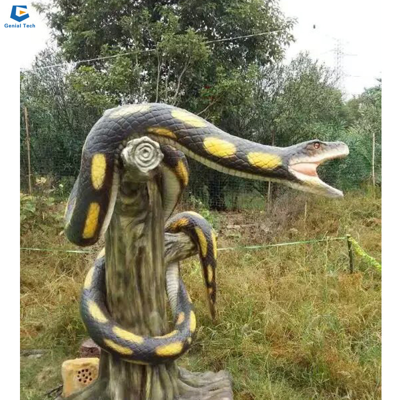 AI17 Outdoor Theme Park Animatronic Model Artificial snake for sale