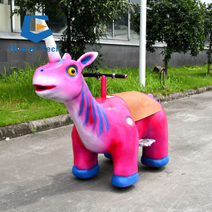 JN-Z23J30    Multiple Ways Control  Electric Dinosaur Giraffe Deer Unicorn  Ride for Amusement Square