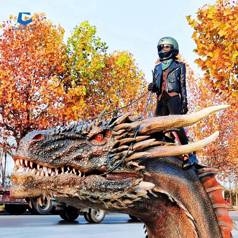 electric ride dinosaur amusement rides robotic dragon equipment ride on dinosaur