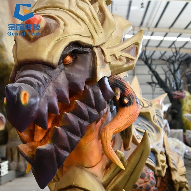 Theme Park Show Realistic Ancient Chinese Unicorn Animatronic Kylin Simulation Model