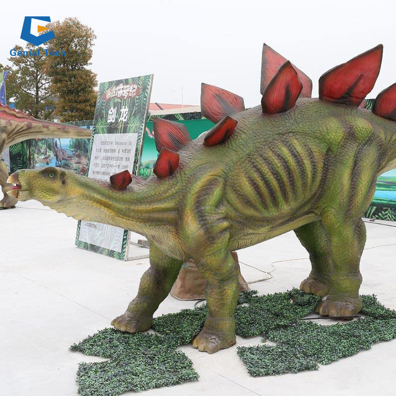 Golf Decoration 3D Silicone Rubber Animatronic Dinosaur Triceratops For Jurassic Park