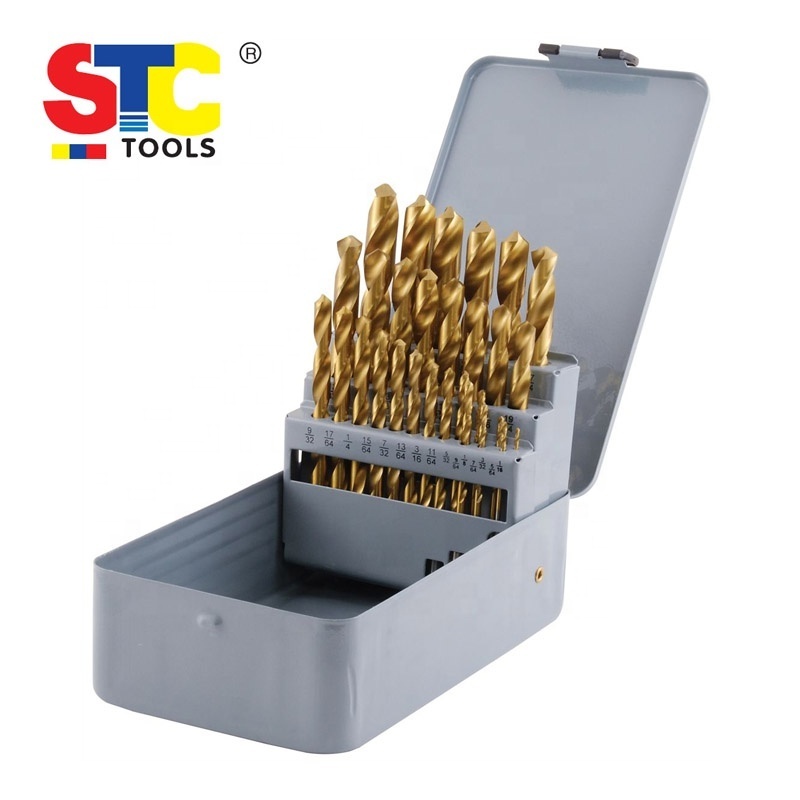 Metal drilling Din338  Hole Cutter Power Tools High speed steel Cobalt HSS 29pcs twist drill bit set