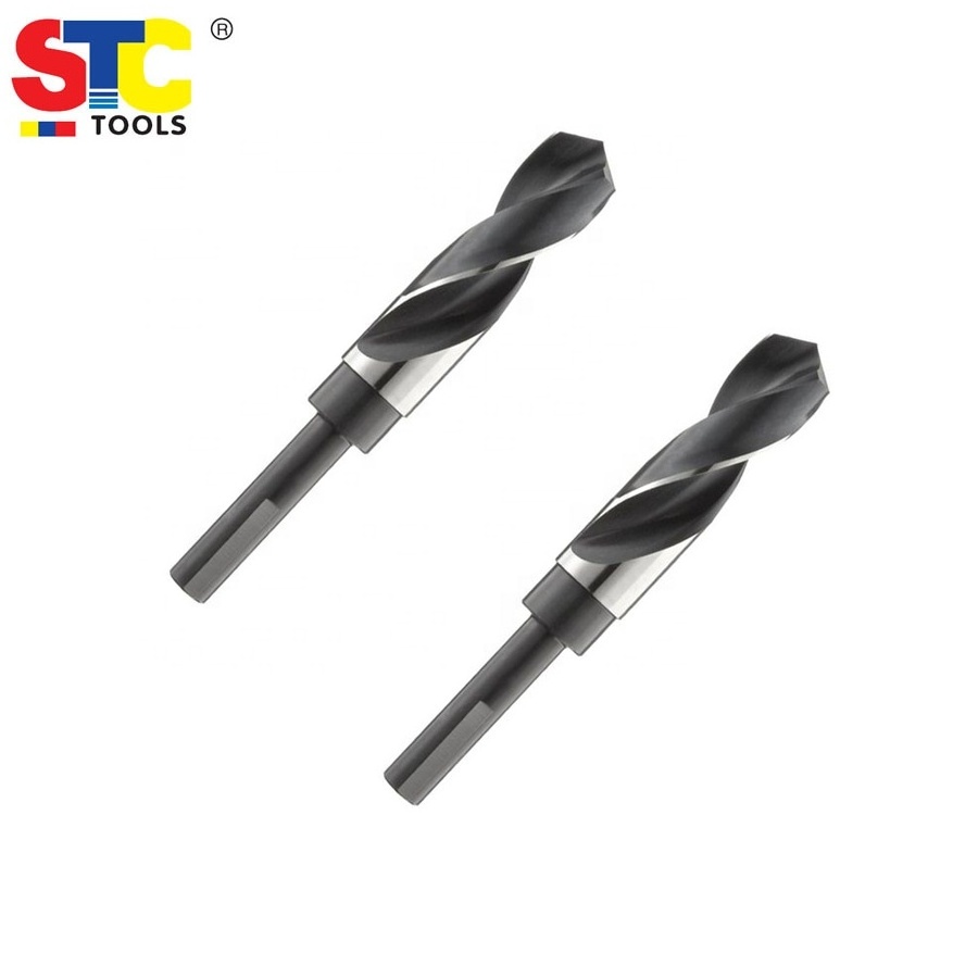 Metal steel Hole Drilling Cutter HSS Cobalt Sliver and deming twist drill black oxide 1/2 inch Reduced shank drill bits