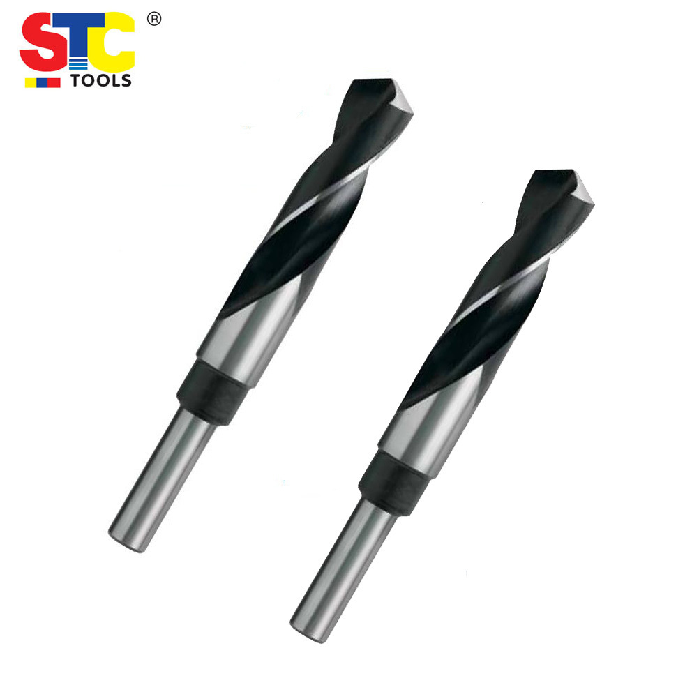 Metal steel Hole Drilling Cutter HSS Cobalt Sliver and deming twist drill black oxide 1/2 inch Reduced shank drill bits