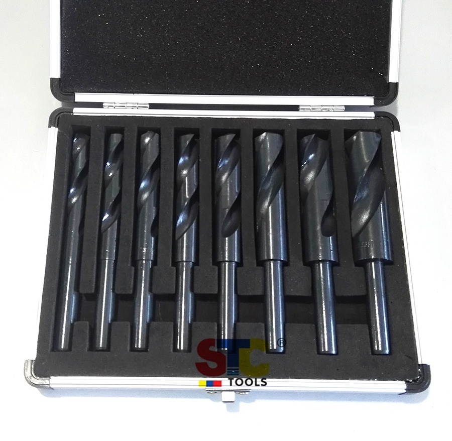 Metal steel Hole Drilling Cutter HSS Cobalt Sliver and deming twist drill black oxide 1/2 inch Reduced shank drill bits