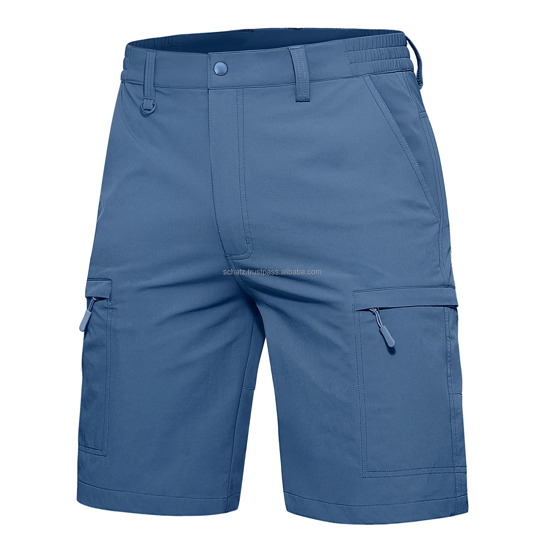 Summer Mens Cargo Work Shorts Moisture Wicking Casual Shorts Running Jogging Sports Bottoms Nylon Rip-Stop Short Pants