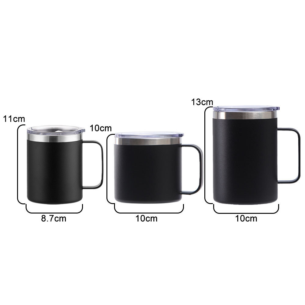 High quality 12oz 14oz 16oz insulated thermal custom logo double wall stainless steel travel coffee mugs with lid