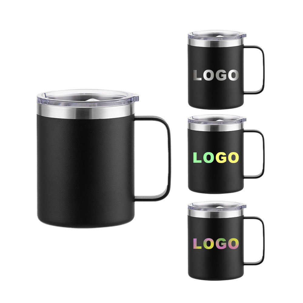 High quality 12oz 14oz 16oz insulated thermal custom logo double wall stainless steel travel coffee mugs with lid