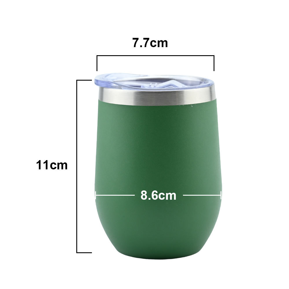 Custom logo double wall vacuum vasos termicos 12 oz tumblers wholesale bulk 12oz Stainless Steel Swig Wine Tumbler with lid