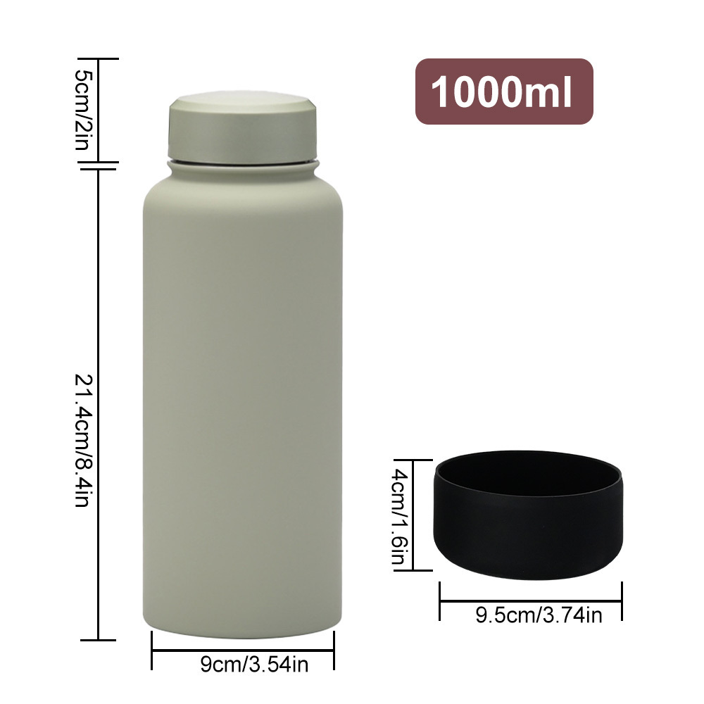 Custom soft touch rubber paint 32oz 1000ml Insulated vacuum flask thermal double wall stainless steel gym sport water bottle