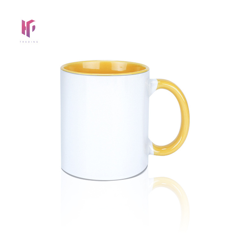 Wholesale inner colour magic mug sublimation 11 oz ceramic coffee sublimation mug