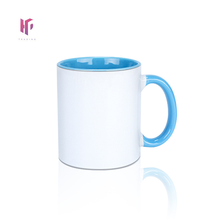 Wholesale inner colour magic mug sublimation 11 oz ceramic coffee sublimation mug