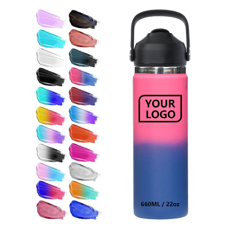 Factory supply 12 16 22 32 40 oz running sport thermos vacuum insulated flask stainless steel drinking water bottles