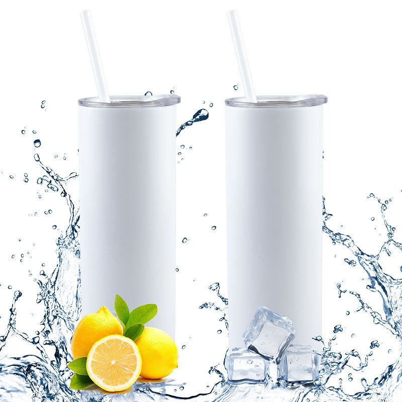 USA Warehouse wholesale bulk 20 oz stainless steel double walled straight matte sublimation tumbler with straw