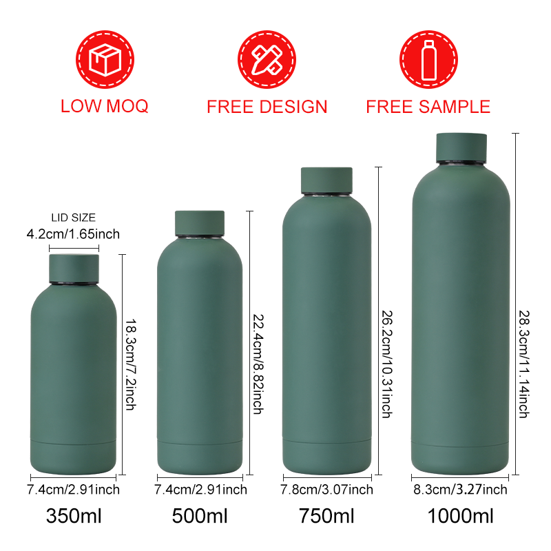 Factory 500ml stainless steel double wall insulated small mouth drink water bottles with custom logo