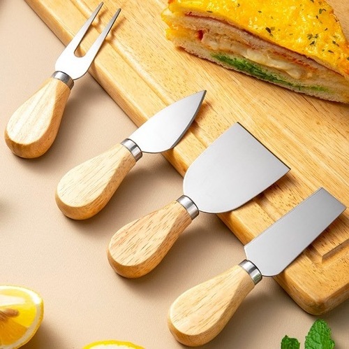 Premium Wooden Handle Stainless Steel Mini Cheese Knives Set for Charcuterie Board Exquisite Cheese Knife Cheese Cutter Fork