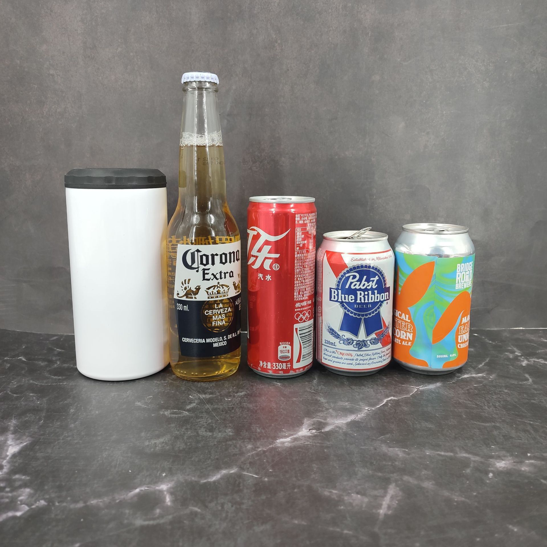 New Rts Warehouse 12oz 16oz 4 In 1 White Blanks Sublimation Slim Skinny Straight Can Cooler Can Cooler With 2 Lids