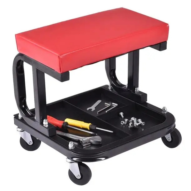 Mechanic Stool Chair Repair Tools Tray Shop Auto Car Garage Rolling Creeper Seat