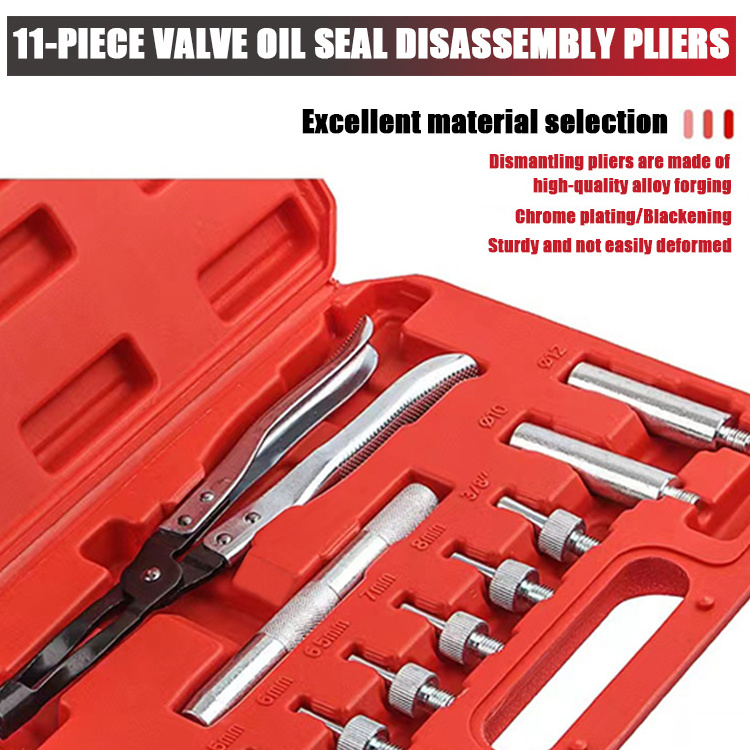 High Quality Repair Tools Valve Spring Compressor Repair Tool 11pcs Valve Seal Remover And Installer Kit